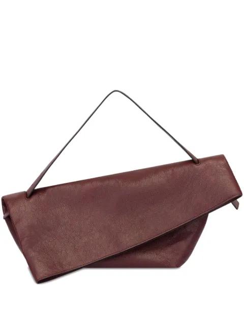 asymmetric folded leather clutch bag by ALBERTA FERRETTI