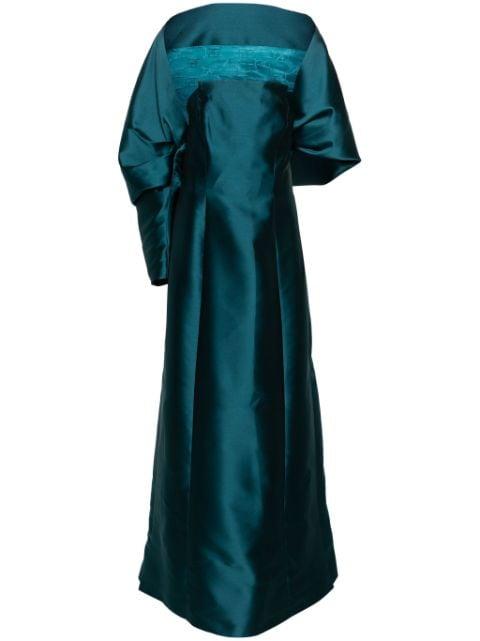 asymmetric satin gown by ALBERTA FERRETTI