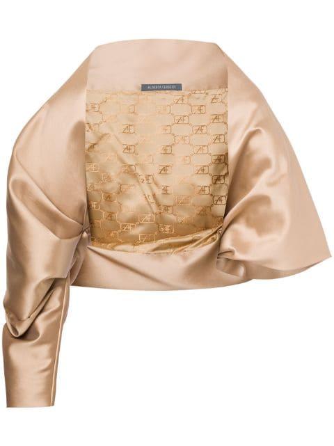 asymmetric satin jacket by ALBERTA FERRETTI