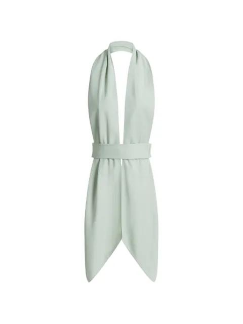 belted halterneck top by ALBERTA FERRETTI