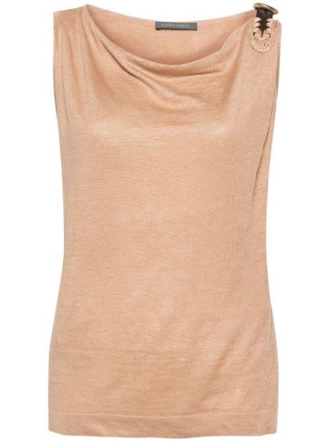 belted-shoulder tank top by ALBERTA FERRETTI