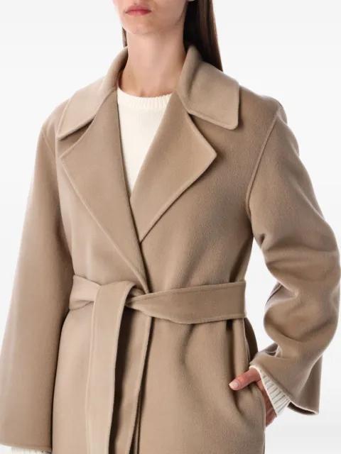 belted wrap coat by ALBERTA FERRETTI