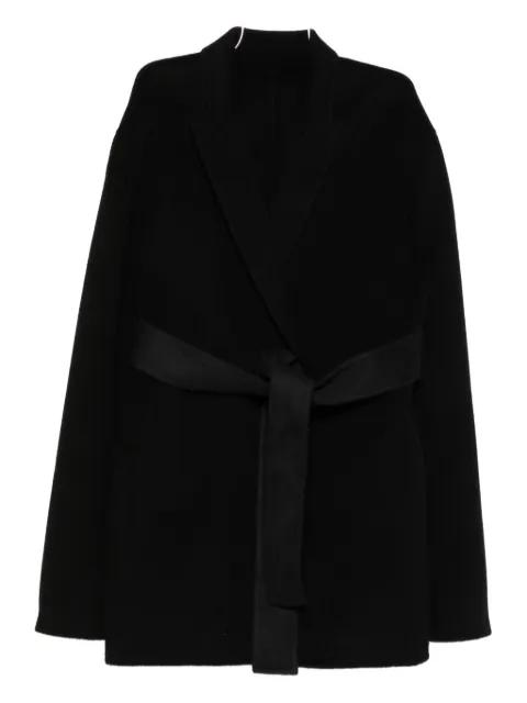 belted-wrap long-sleeves coat by ALBERTA FERRETTI