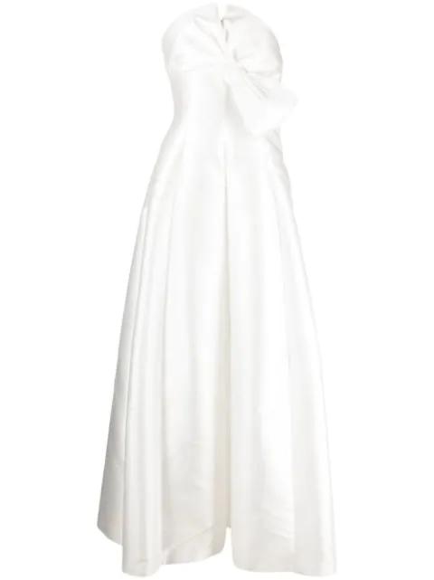 bow-embellished evening gown by ALBERTA FERRETTI