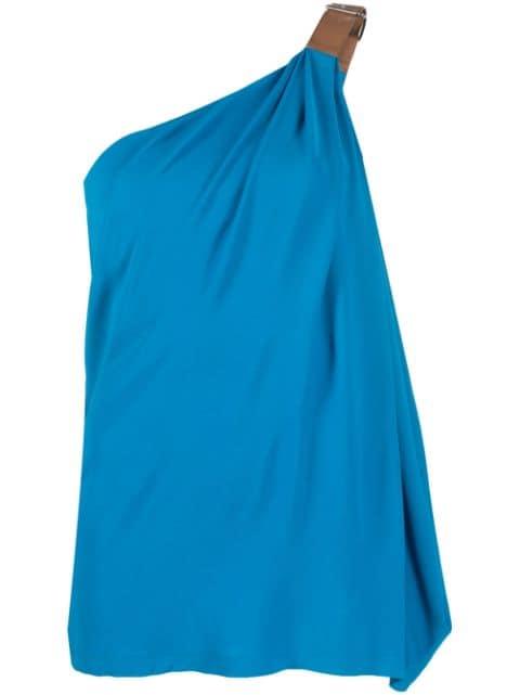 buckled one-shoulder top by ALBERTA FERRETTI