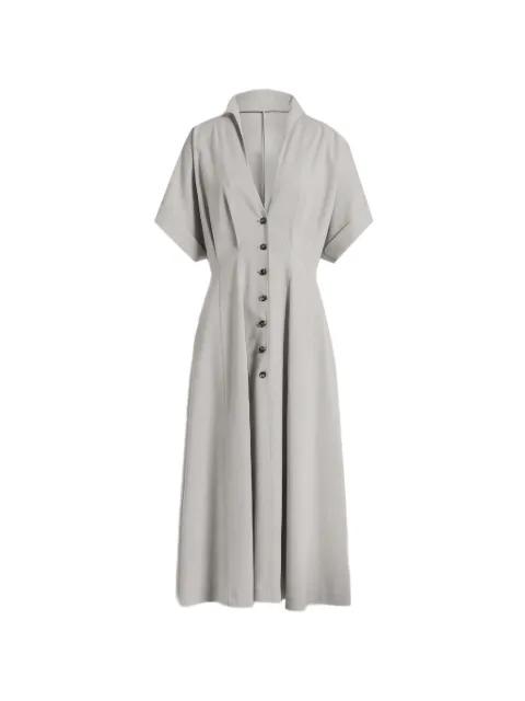 buttoned V-neck dress by ALBERTA FERRETTI