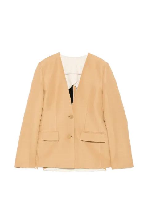 collarless V-neck blazer by ALBERTA FERRETTI