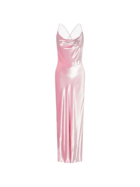 cowl-neck cross-strap dress by ALBERTA FERRETTI