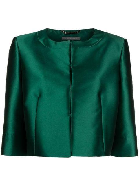 cropped satin jacket by ALBERTA FERRETTI