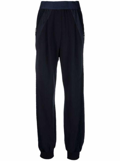 cut-out detail track pants by ALBERTA FERRETTI