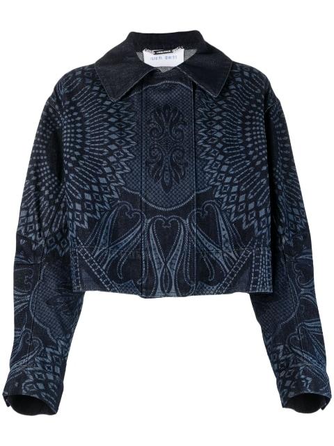 denim cropped jacket by ALBERTA FERRETTI