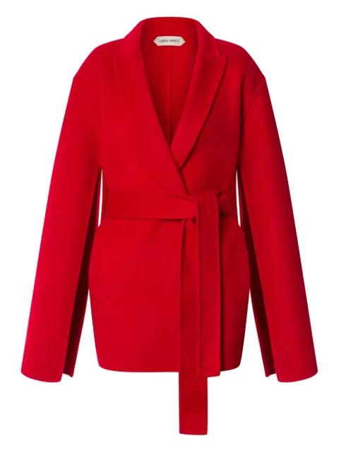 double-breasted belted blazer by ALBERTA FERRETTI