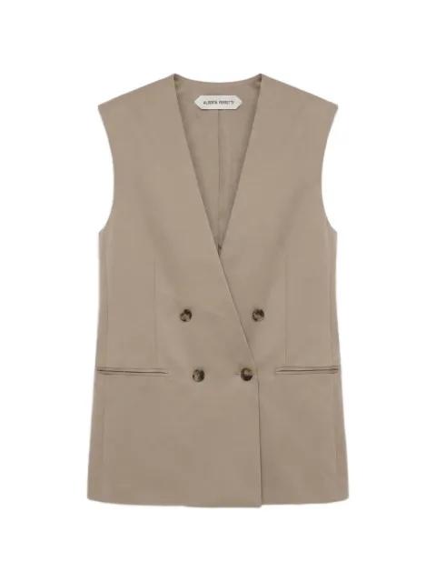 double-breasted sleeveless jacket by ALBERTA FERRETTI