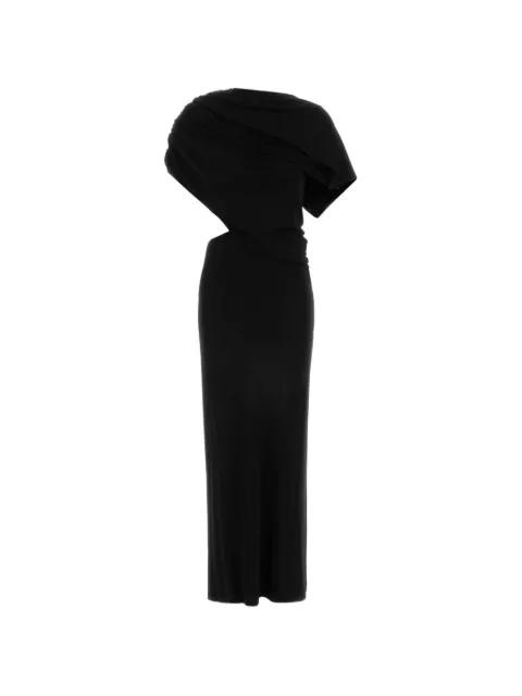 draped cut-out detail maxi dress by ALBERTA FERRETTI