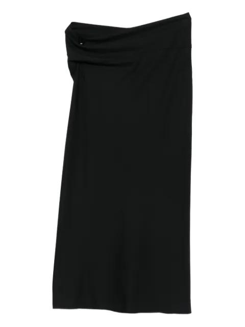 draped-detail midi skirt by ALBERTA FERRETTI