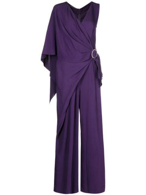 draped-detail sleeveless jumpsuit by ALBERTA FERRETTI