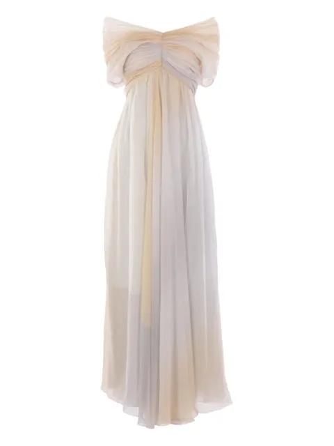 draped gradient-effect dress by ALBERTA FERRETTI