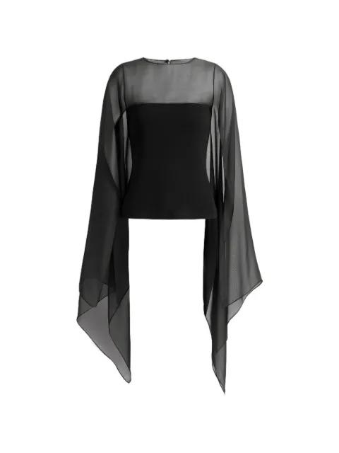 draped overlay top by ALBERTA FERRETTI