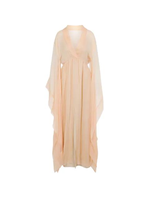 draped-sleeve gathered dress by ALBERTA FERRETTI
