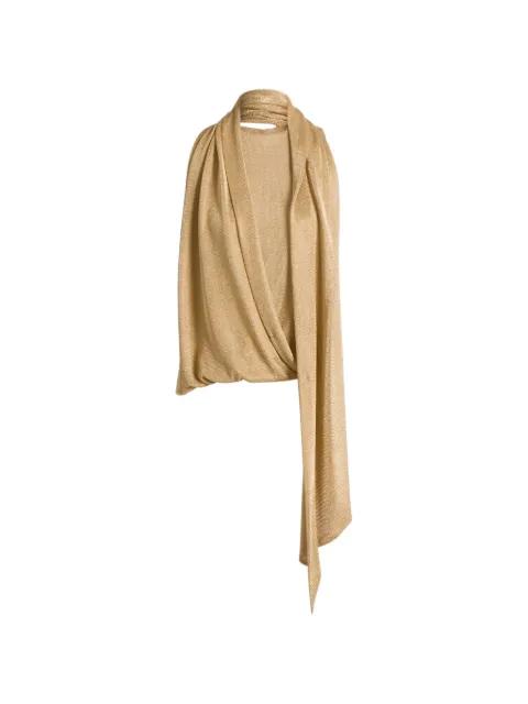 draped sleeveless top by ALBERTA FERRETTI