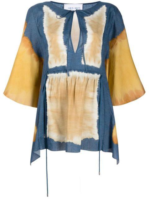 draped sleeves cotton tunic by ALBERTA FERRETTI