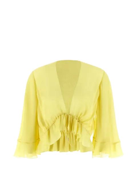 drawstring ruffled blouse by ALBERTA FERRETTI