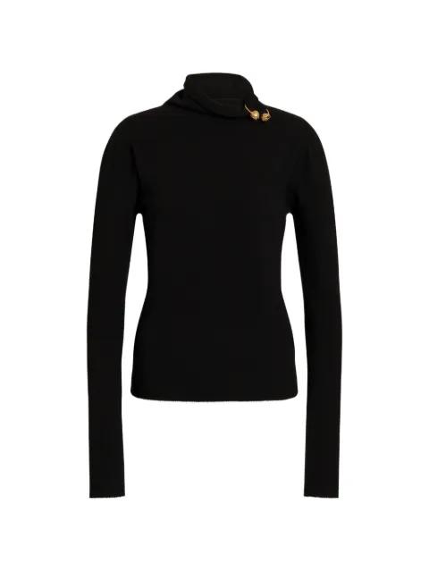 embellished roll neck sweater by ALBERTA FERRETTI