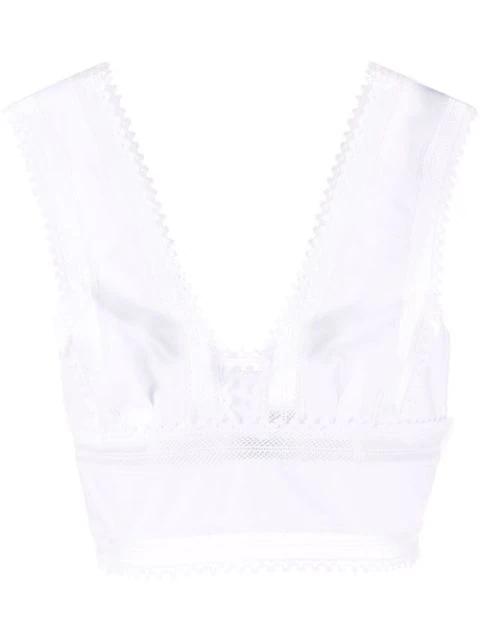 embroidered cropped top by ALBERTA FERRETTI