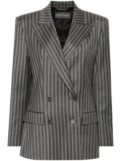 flannel double-breasted blazer by ALBERTA FERRETTI