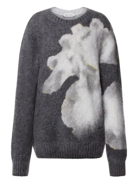 floral-intarsia knit sweater by ALBERTA FERRETTI