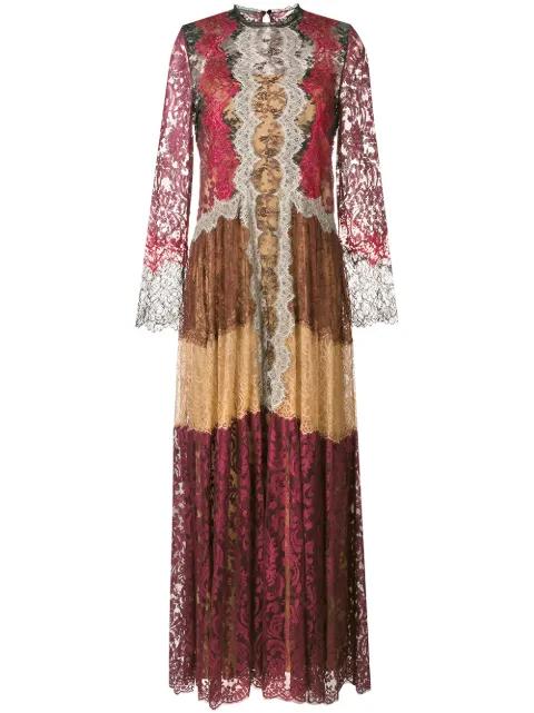 floral lace long dress by ALBERTA FERRETTI