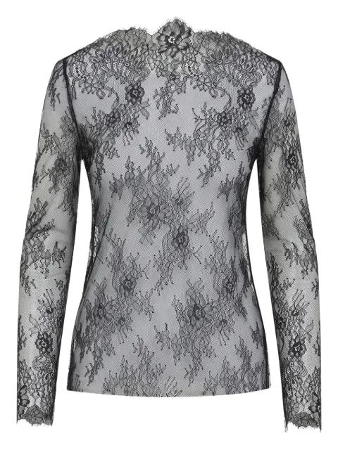 floral-lace long-sleeve top by ALBERTA FERRETTI