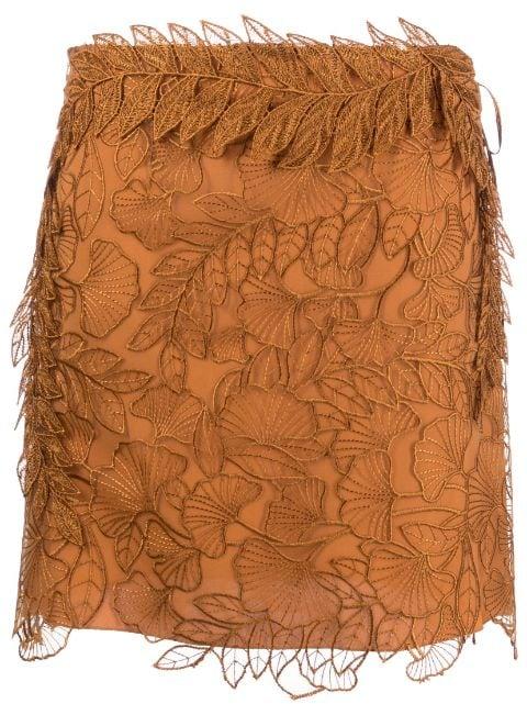 floral-lace mini skirt by ALBERTA FERRETTI