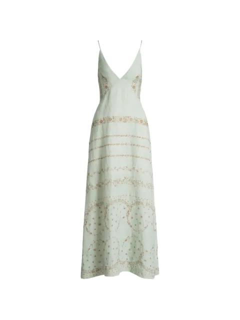 floral-print V-neck maxi dress by ALBERTA FERRETTI