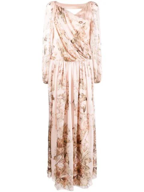 floral-print pleated dress by ALBERTA FERRETTI