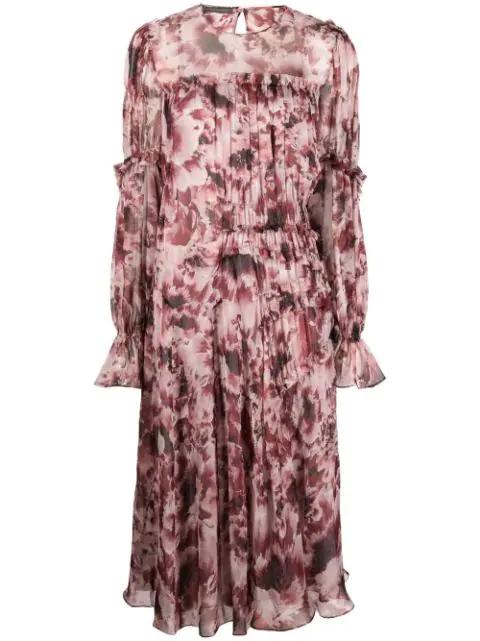 floral-print silk dress by ALBERTA FERRETTI