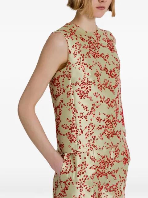 floral-print sleeveless top by ALBERTA FERRETTI