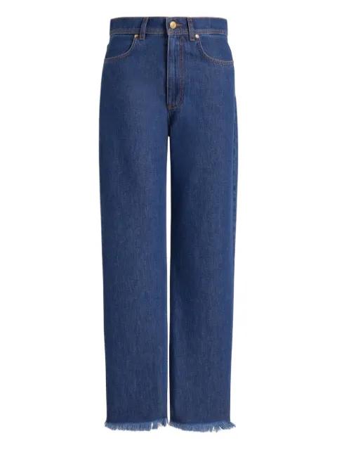 fringed-hem jeans by ALBERTA FERRETTI