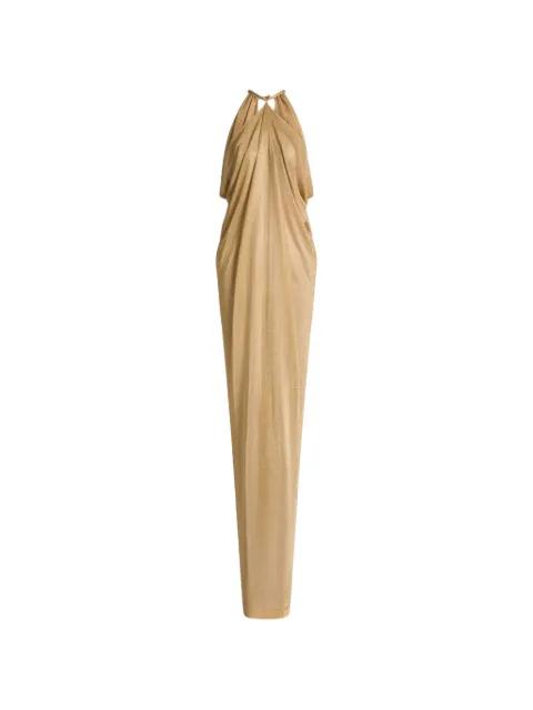 halter-neck draped maxi dress by ALBERTA FERRETTI