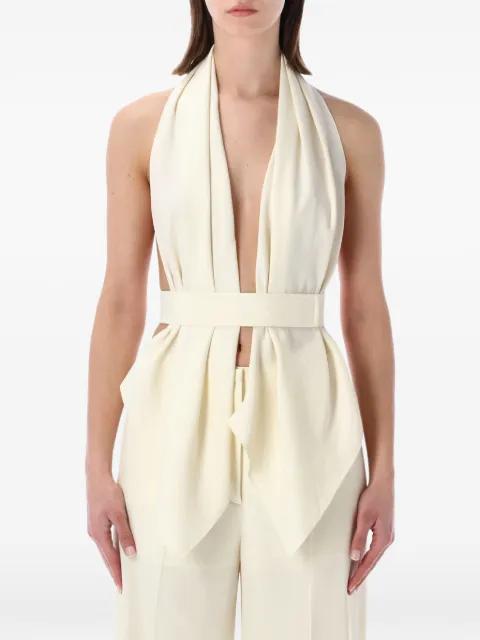 halterneck belted top by ALBERTA FERRETTI