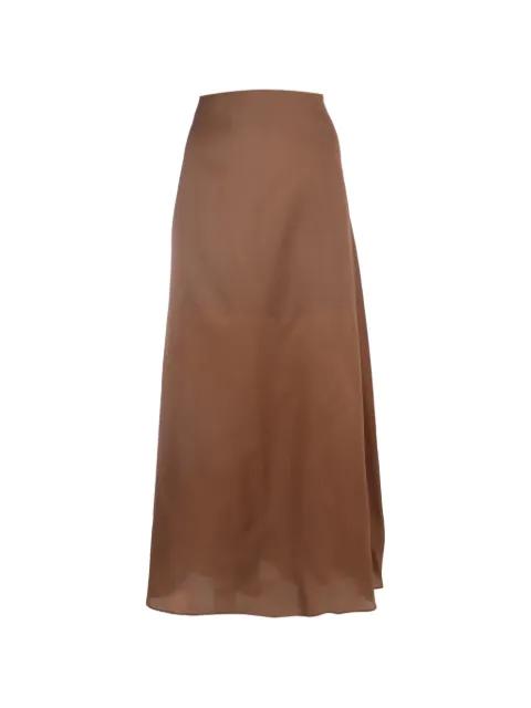 high-waisted satin-finish skirt by ALBERTA FERRETTI