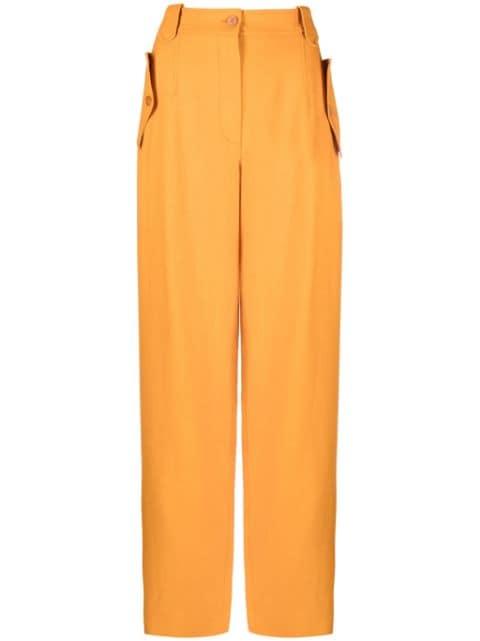 high-waisted straight-leg trousers by ALBERTA FERRETTI