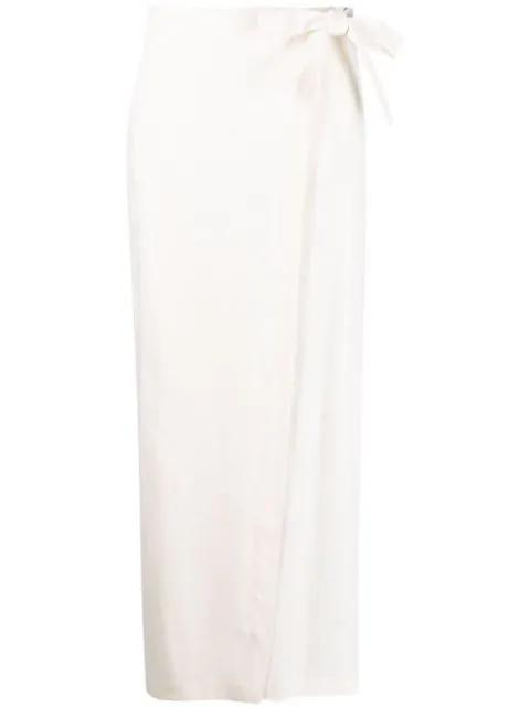 high-waisted wrap skirt by ALBERTA FERRETTI