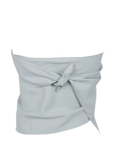 knot-detail draped top by ALBERTA FERRETTI