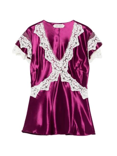 lace V-neck blouse by ALBERTA FERRETTI