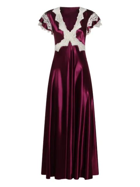 lace V-neck dress by ALBERTA FERRETTI