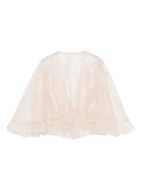 lace ruffled top by ALBERTA FERRETTI