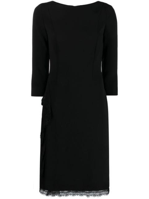 lace-trim silk dress by ALBERTA FERRETTI