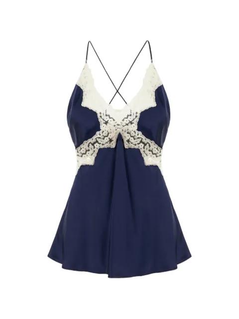 lace-trim top by ALBERTA FERRETTI