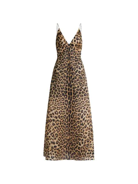 leopard V-neck dress by ALBERTA FERRETTI